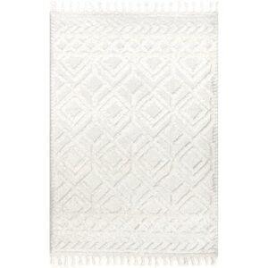 nuLOOM Akia Lattice High/Low Tassel Area Rug, 9' x 12', Beige