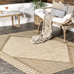 nuLOOM Shawn Bold Diamond Indoor/Outdoor Area Rug, 5' x 8', Beige