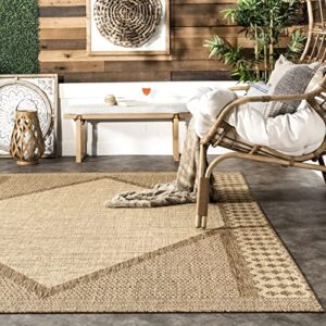 nuLOOM Shawn Bold Diamond Indoor/Outdoor Area Rug, 5' x 8', Beige