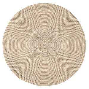 nuLOOM Alanis Handmade Farmhouse Jute Area Rug, 5' x 8' Oval, Natural