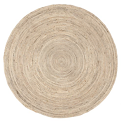 nuLOOM Alanis Handmade Farmhouse Jute Area Rug, 5' x 8' Oval, Natural