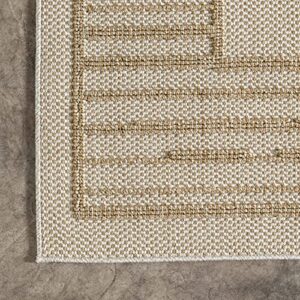 nuLOOM Rickie Solid Striped Indoor/Outdoor Area Rug, 8' x 10', Beige