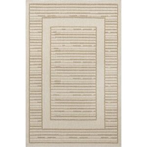 nuLOOM Rickie Solid Striped Indoor/Outdoor Area Rug, 8' x 10', Beige