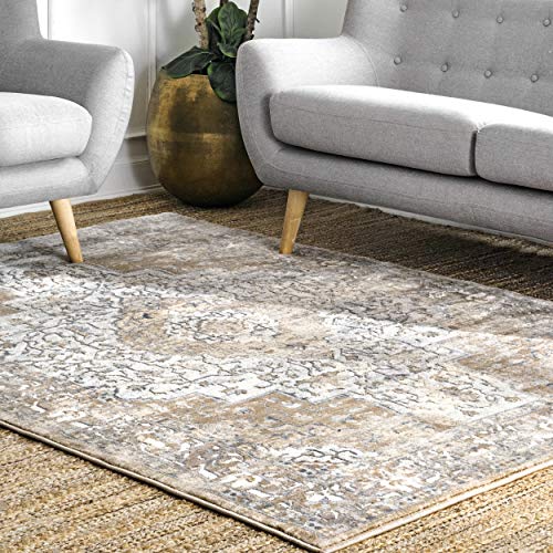 nuLOOM Thea Medallion Area Rug, 5' x 8', Beige