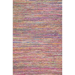 nuLOOM Rochell Handwoven Chevron Accent Rug, 2 ft x 3 ft, Magenta