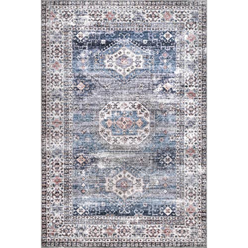 nuLOOM Drina Machine Washable Distressed Area Rug