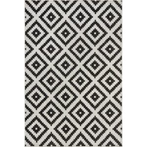 nuLOOM Darrow Moroccan Diamond Indoor/Outdoor Area Rug, 4' x 6', Black and White