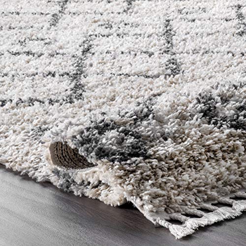 nuLOOM Roseanne Transitional Shag Area Rug, 10' x 14', Ivory