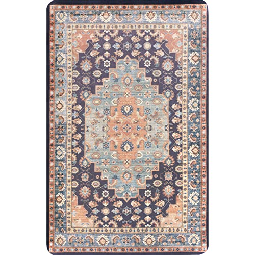 nuLOOM Persian Kitchen or Laundry Comfort Mat, 20" x 36", Blue