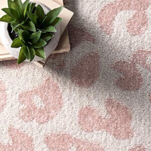 nuLOOM Print Leopard Area Rug, 5 ft x 7 ft 5 in, Baby Pink