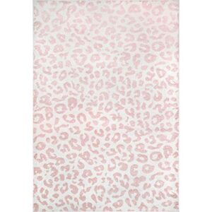 nuLOOM Print Leopard Area Rug, 5 ft x 7 ft 5 in, Baby Pink