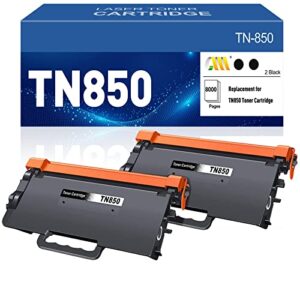 cmcmcm compatible tn850 toner cartridge replacement for brother tn850 tn 850 tn-850 for hl-l6200dw mfc-l5900dw mfc-l5850dw mfc-l5700dw mfc-l6800dw hl-l5200dw printer (black, 2-pack)