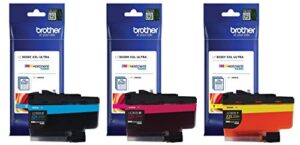 brother genuine ultra high yield cyan magenta and yellow ink cartridge set, lc3035c, lc3035m, lc3035y