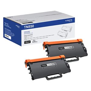 TN850 TN-850 Toner Cartridge - WISETA Compatible Toner Replacement for Brother TN850 TN 850 TN820 High Yield Compatible with HL-L6200DW MFC-L5850DW MFC-L5700DW HL-L5200DW MFC-L5900DW Printer(2 Back)