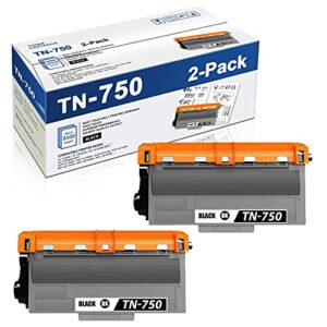 maxcolor 2 pack black tn750 high yield toner compatible tn750 toner cartridge replacement for brother hl5440d 5450dn dcp8155dn 8150dn 8510dn mfc8950dwdwt 8910dw printer