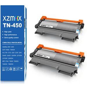 xzmhx tn420 tn450 tn-420 tn-450 replacement toner cartridge compatible for brother hl-2280dw hl-2240 hl-2242d hl-2270dw mfc-7360n mfc-7860dw dcp-7060d dcp-7065dn intellifax 2840 2940 (2 pack)