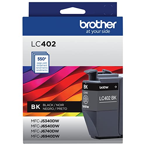 Brother Genuine LC402BK Standard Yield Black Ink Cartridge