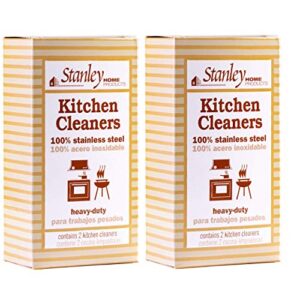 stanley home products stainless steel kitchen scouring cleaners (4 cleaners included)