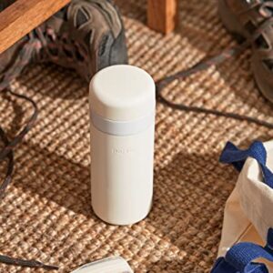 W&P Porter Insulated Bottle 16 oz | Clean Taste Ceramic Coating for Water, Coffee, & Tea | Wide Mouth Vacuum Insulated | Dishwasher Safe, Cream
