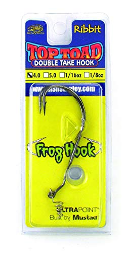 Stanley SRDT1-40 Ribbit Double Take Fishing Hook, Black