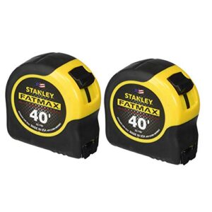 stanley tools fatmax 33-740 40-foot tape rule with bladearmor coating (pack of 2)