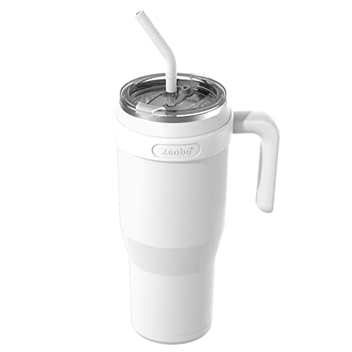 Zenbo 50 oz Mug Tumbler With Handle and Straw Lid | Stainless Steel Insulated Tumblers, Keeps Drinks Cold up to 34 Hours, Fit in Car Cup Holder, Dishwasher Safe,BPA Free