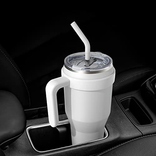 Zenbo 50 oz Mug Tumbler With Handle and Straw Lid | Stainless Steel Insulated Tumblers, Keeps Drinks Cold up to 34 Hours, Fit in Car Cup Holder, Dishwasher Safe,BPA Free