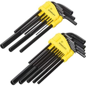 STANLEY Hex Key Set, Long Arm, SAE & MM, 22-Piece (85-753)