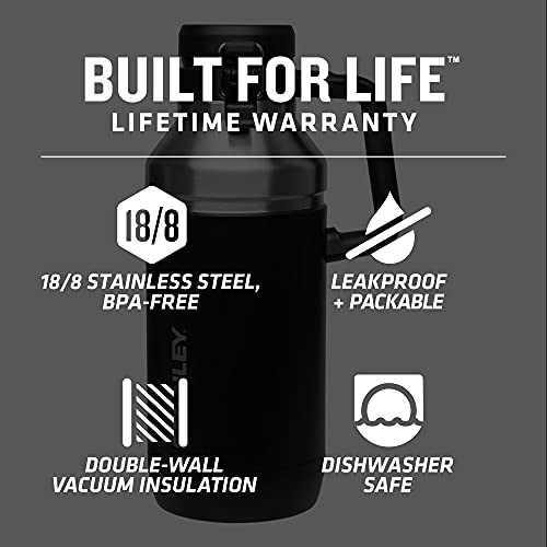 Stanley Go Growler, 64oz Stainless Steel Vacuum Insulated Beer Growler, Rugged Growler with Stainless Steel Interior, 24 Hours Cold and 4 Days Ice Retention