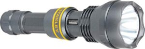 stanley tl450ps rechargeable 450 lumen lithium ion led flashlight with usb power charger,grey/black