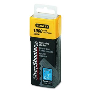 Stanley TRA708T Sharpshooter 1/2-Inch Leg Length Staples, Steel (1000 Count)