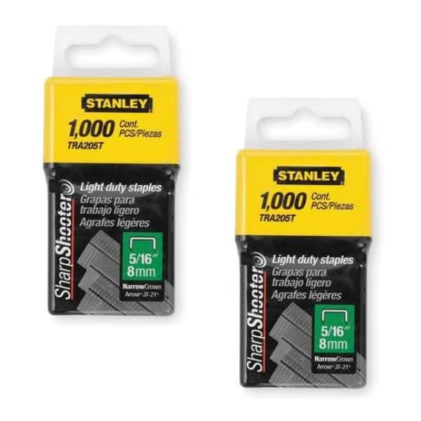 Stanley TRA205T 1,000 Units 5/16-Inch Light Duty Staples (2 pack)