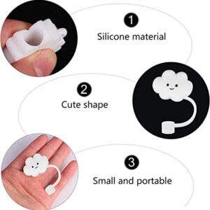 6Pcs Straw Tips Cover Straw Covers Cap for Reusable Straws Straw Protector Clouds for Stanley Cup