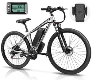 e·bycco ebycco electric bike for adults 750w, 29″ electric mountain bike 48v 13ah removable battery, 28-31mph ebike with shimano 21 speed,pedal assist,lockable suspension fork, lcd display,headlights