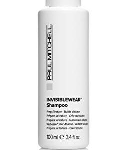 Paul Mitchell Invisiblewear Shampoo, Preps Texture + Builds Volume, For Fine Hair (Pack of 2)