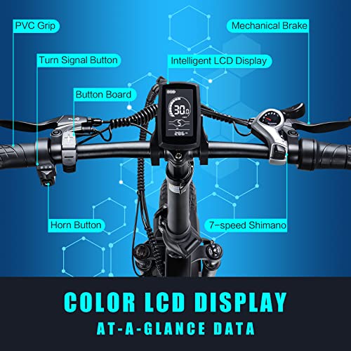 VITILAN V3 Electric Bike for Adults, Folding Fat Tire Ebike 750w 20inch 32MPH E-Bike 13.4AH Electric Bicycle Shimano 7-Speed…