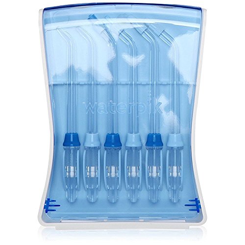 Waterpik Convenient Hygienic Sturdy Storage Case for Replacement Tips, 6 Count with Waterpik Water Flosser Electric Dental Countertop Oral Irrigator For Teeth – Aquarius Professional,