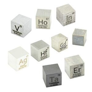 0.39" Element Cube Set 10mm Density Cubes for Periodic Table Collection Up to 99.99% Purity (0.39", -03Kit)