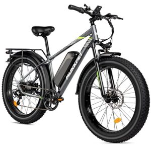 mukkpet suburban electric bike for adults 500w electric mountain bikes 26” * 4.0 all terrain tire electric bicycle 48v 13ah bms removable lithium battery shimano 7-speed electric bike