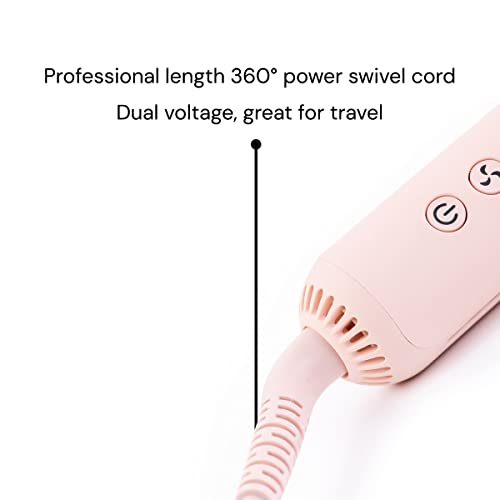 L'ANGE HAIR Le Duo 360° Airflow Styler | 2-in-1 Curling Wand & Titanium Flat Iron Hair Straightener | Professional Hair Curler with Cooling Air Vents to Lock in Style | Dual Voltage & Adjustable Temp