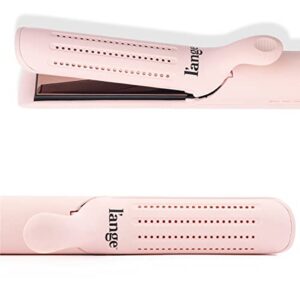 L'ANGE HAIR Le Duo 360° Airflow Styler | 2-in-1 Curling Wand & Titanium Flat Iron Hair Straightener | Professional Hair Curler with Cooling Air Vents to Lock in Style | Dual Voltage & Adjustable Temp