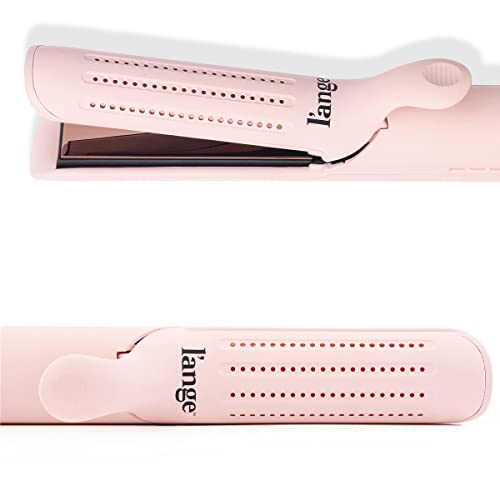 L'ANGE HAIR Le Duo 360° Airflow Styler | 2-in-1 Curling Wand & Titanium Flat Iron Hair Straightener | Professional Hair Curler with Cooling Air Vents to Lock in Style | Dual Voltage & Adjustable Temp