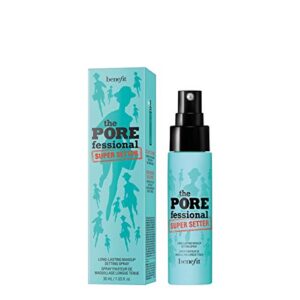 benefit cosmetics the porefessional super setter long lasting makeup spray travel size face primer 1.0 ounce