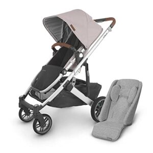 cruz v2 stroller – alice (dusty pink/silver/saddle leather) + infant snug seat