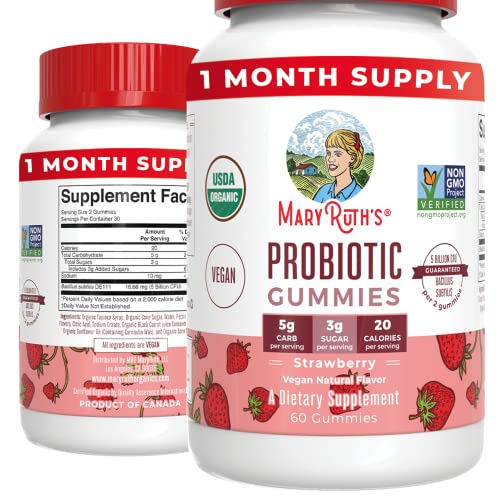 USDA Organic Astragalus Root Liquid Drops & USDA Organic Probiotic Gummies Bundle by MaryRuth's | Immune, Focus, and Cardiovascular Support | Digestive Support | Gut Health Supplement