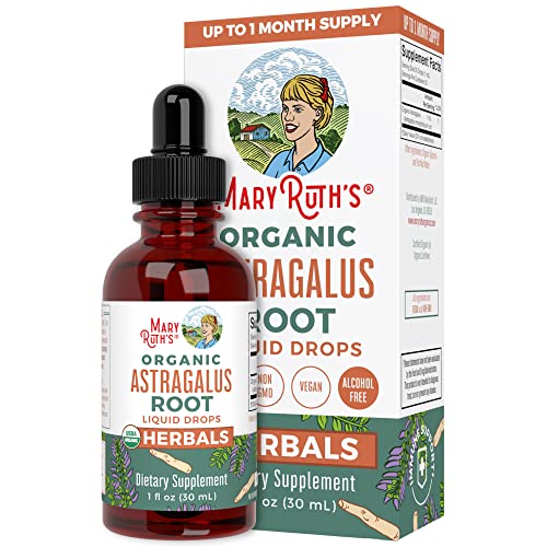 USDA Organic Astragalus Root Liquid Drops & USDA Organic Probiotic Gummies Bundle by MaryRuth's | Immune, Focus, and Cardiovascular Support | Digestive Support | Gut Health Supplement
