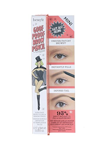 benefit goof proof brow grow super easy brow filling and shaping pencil travel size - 03 Medium 0.11 g / 0.003 oz