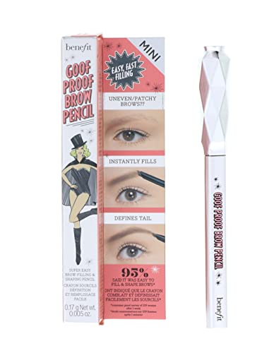 benefit goof proof brow grow super easy brow filling and shaping pencil travel size - 03 Medium 0.11 g / 0.003 oz