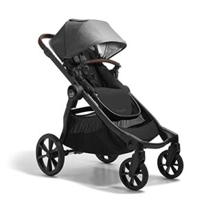 baby jogger city select 2 single-to-double modular stroller, eco collection, harbor & tencel grey