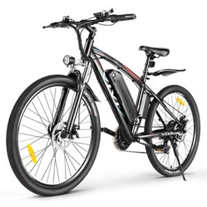 vivi electric bike 27.5″ electric mountain bike 500w ebikes for adults with 48v 10.4ah removable lithium battery, shimano 21-speed, adult electric bicycles